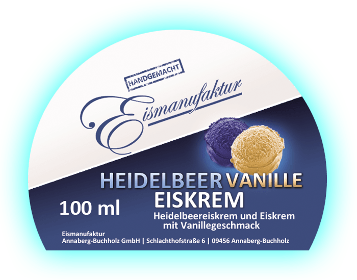 Eiskrem Heidelbeer/Vanille 100 ml